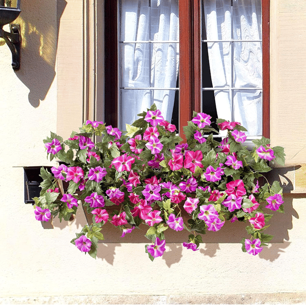 EverBloom Artificial Petunias – Lush Hanging Floral Décor
