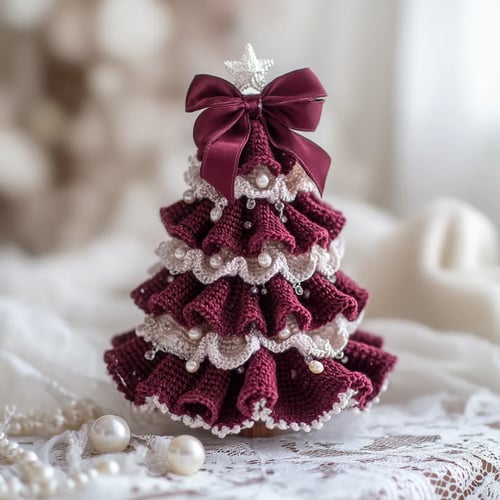 TwinkleStitch – Ručně háčkovaná vánoční ozdoba na stromeček
