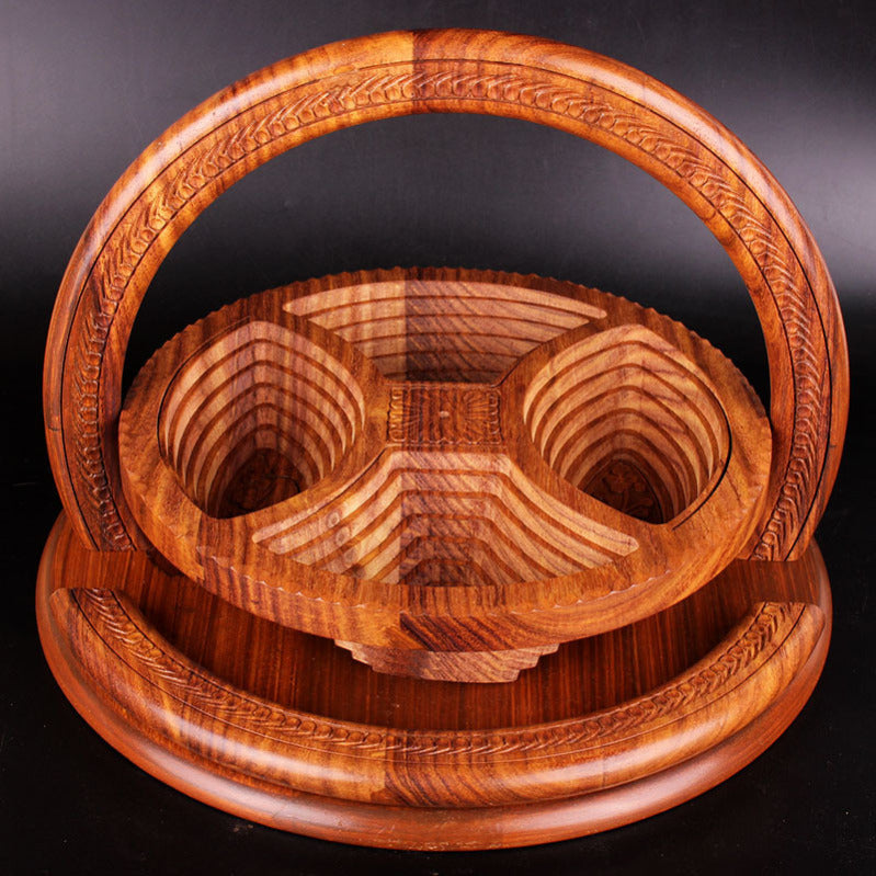 Handcrafted Wooden Fruit Serving Plate