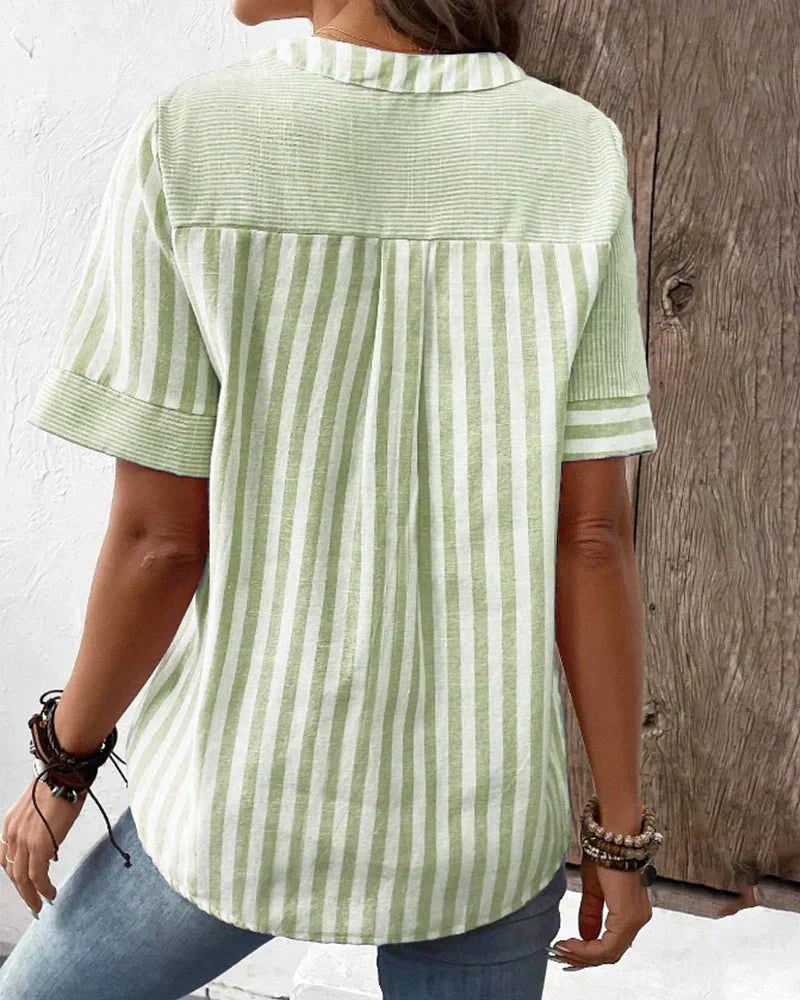 Kira - Soft Striped Blouse