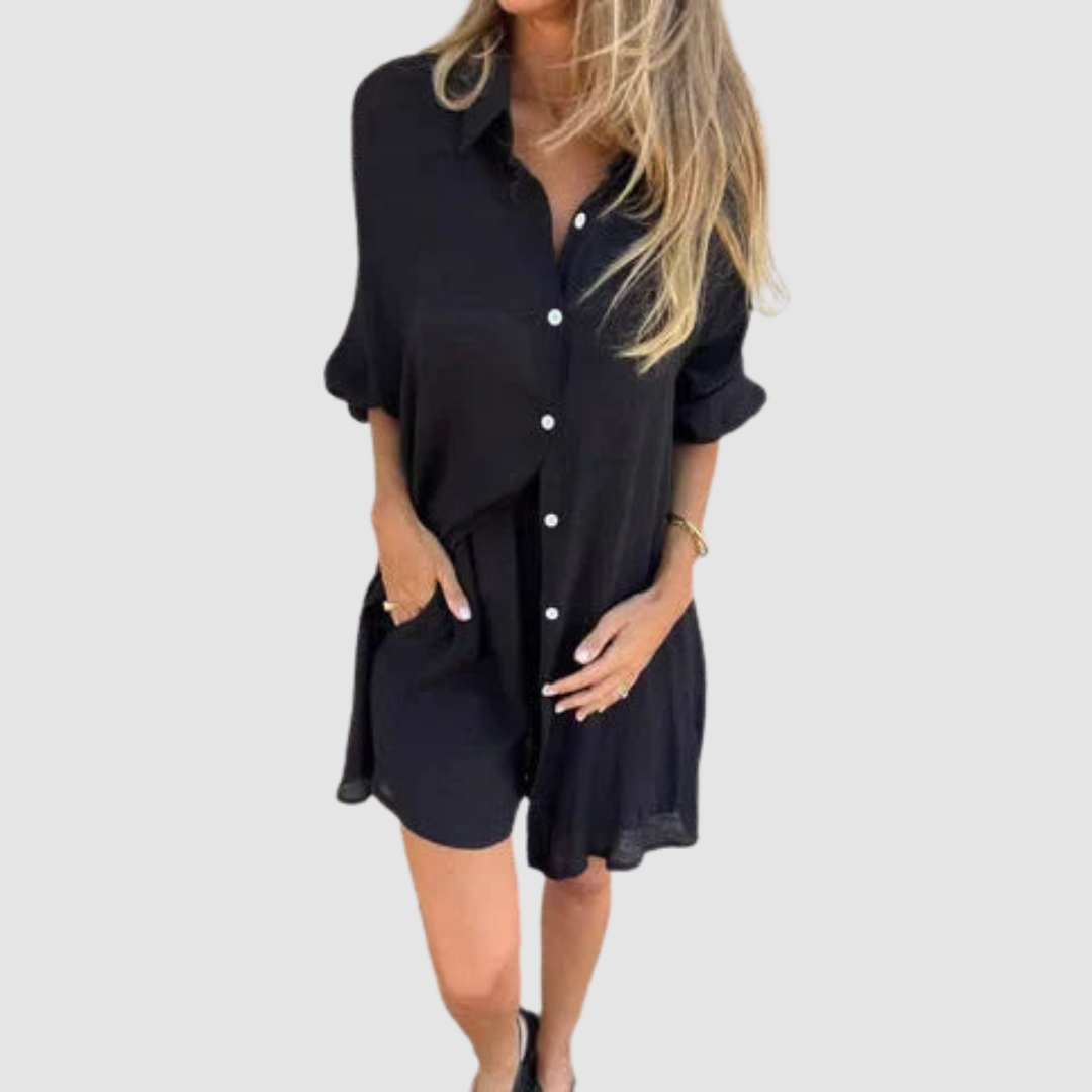 Gennie - Stylish Two Piece Set, Cropped Blazer and Pencil Skirt