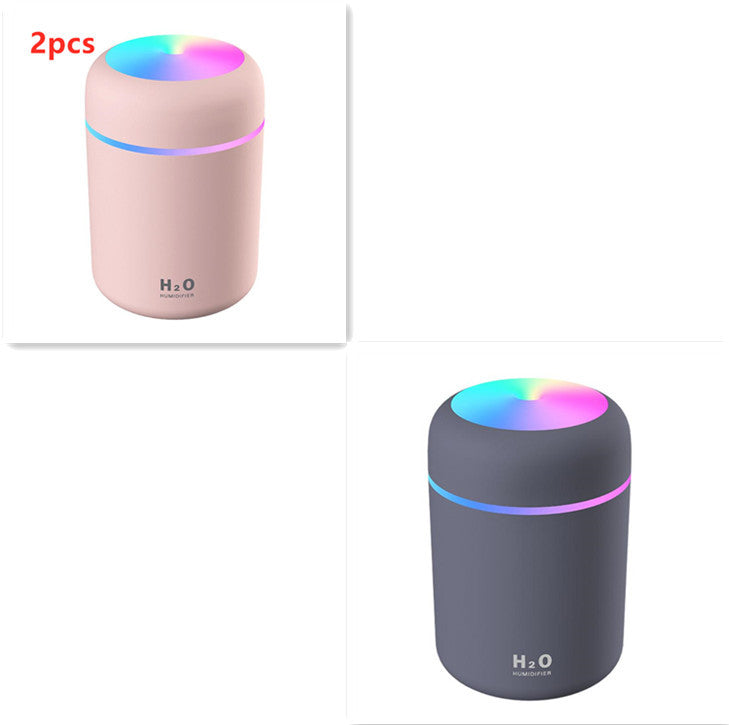 USB Cool Mist Humidifier with LED Light for Bedroom and Desk