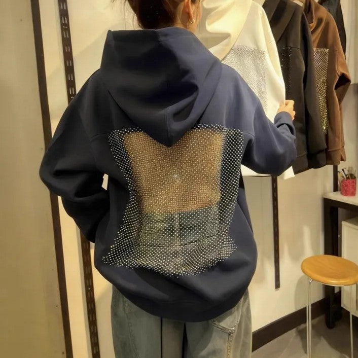 AuraVibe - Oversized Hoodie with Statement Back Detail