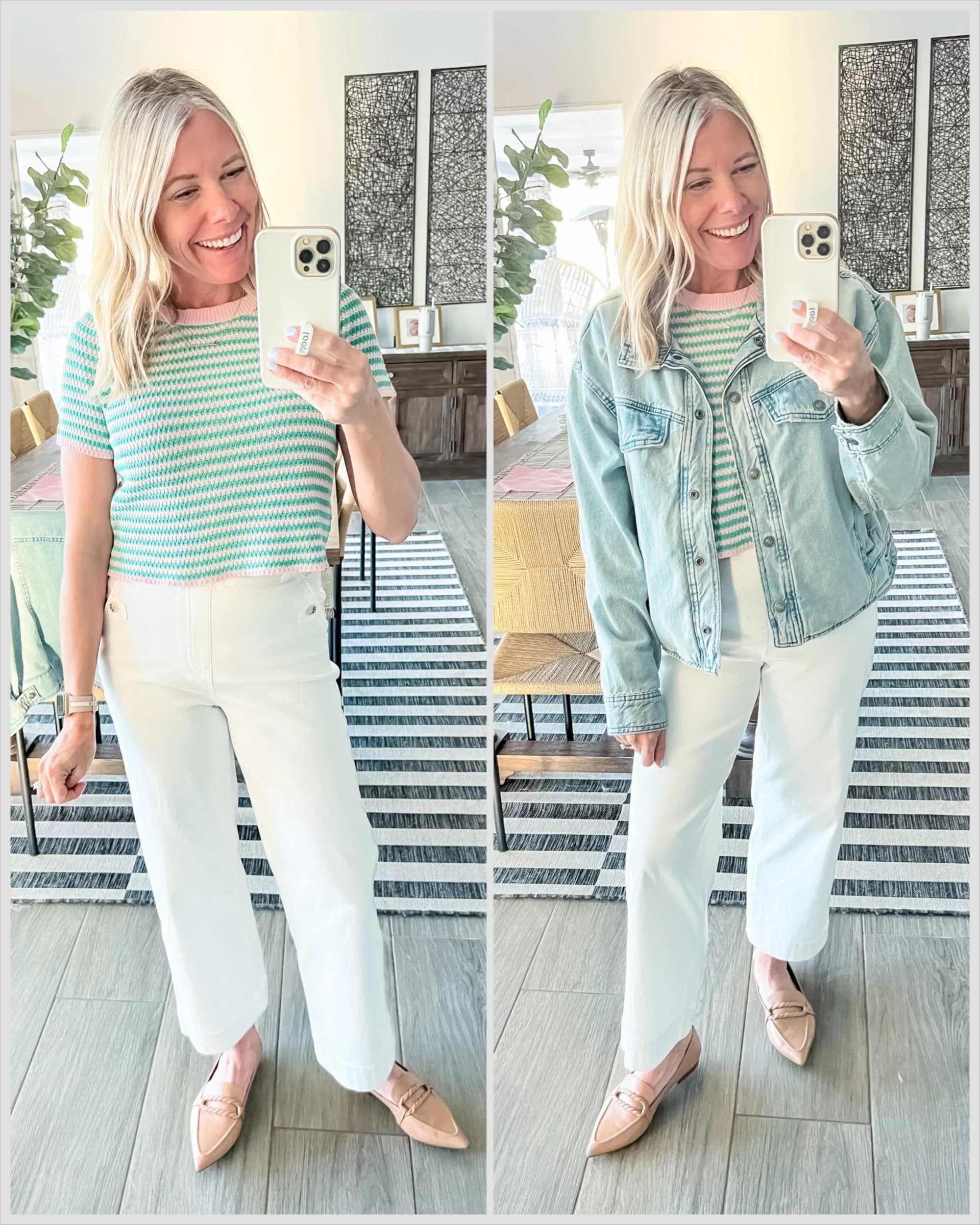 Women's Cropped Wide Leg Twill Pants with Pull-On Waist