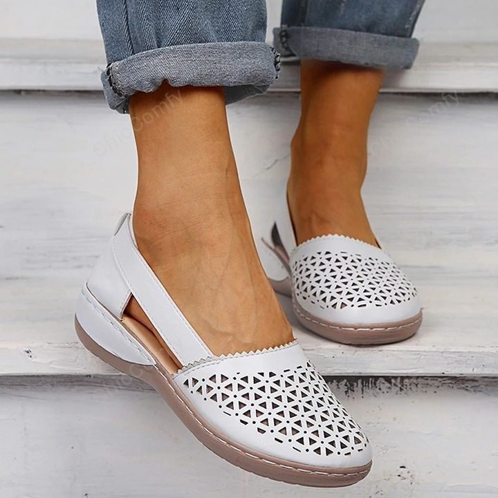 Women's Cutout Slip-On Comfort Sandals for Everyday Wear