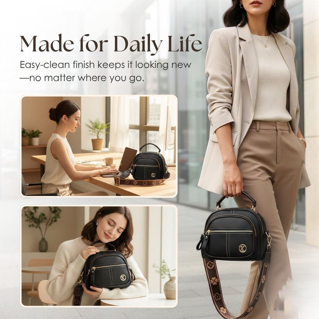 Structured Crossbody Bag with Top Handle