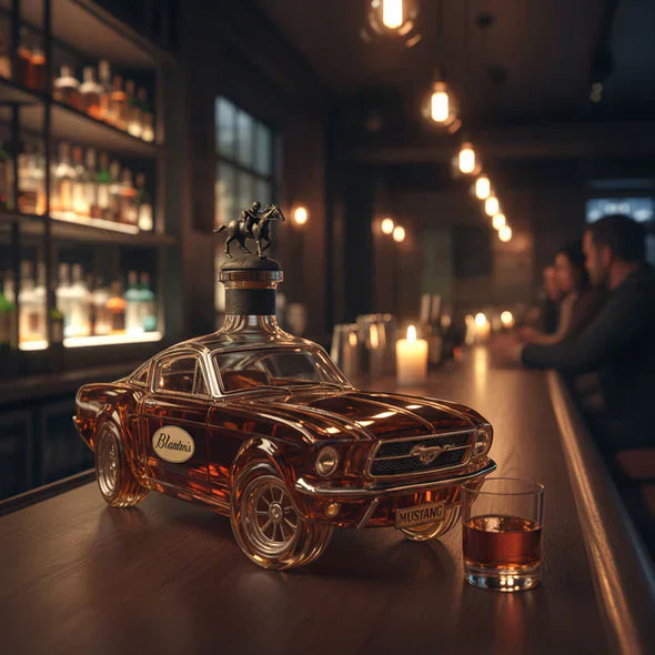 Elegant Mustang - Car-Inspired Whiskey Bottle Display