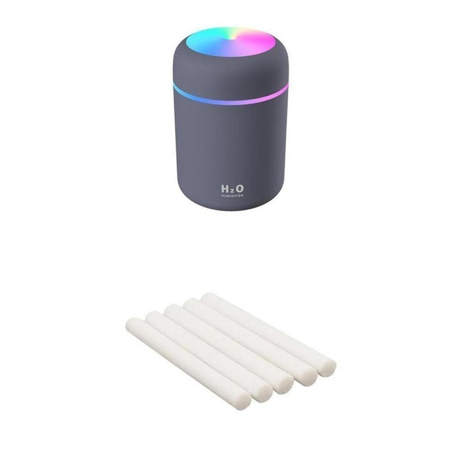 USB Cool Mist Humidifier with LED Light for Bedroom and Desk