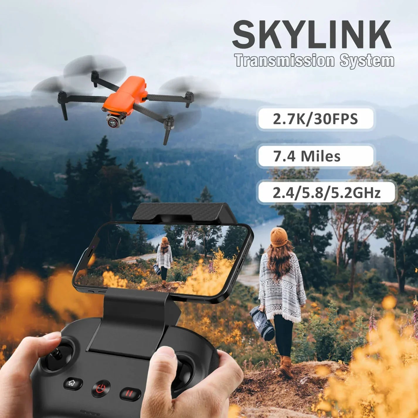 FalconX - Foldable Drone with 4K Camera and Obstacle Avoidance