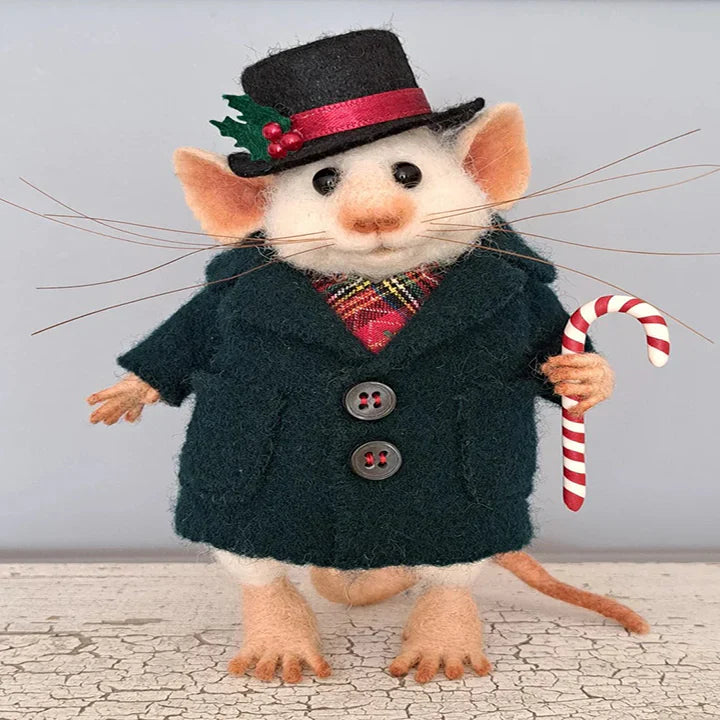 WhiskerWool – Handmade Needle-Felted Mouse Figurine