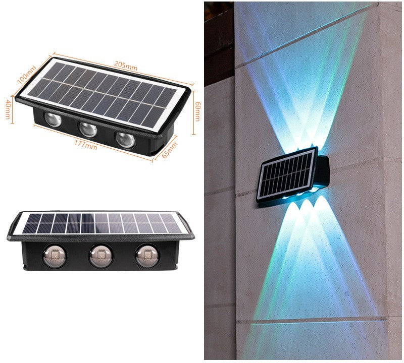 Solar LED Wall Light for Garden Patio Fence and Outdoor Lighting