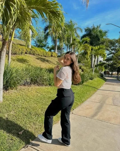 Women's Adjustable Cargo Wide Leg Pants