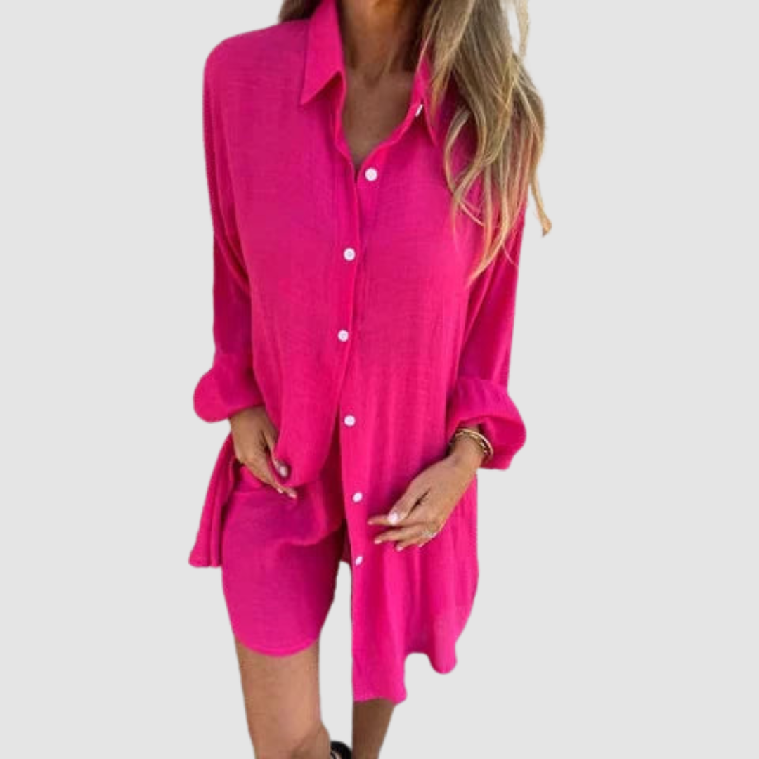 Gennie - Stylish Two Piece Set, Cropped Blazer and Pencil Skirt
