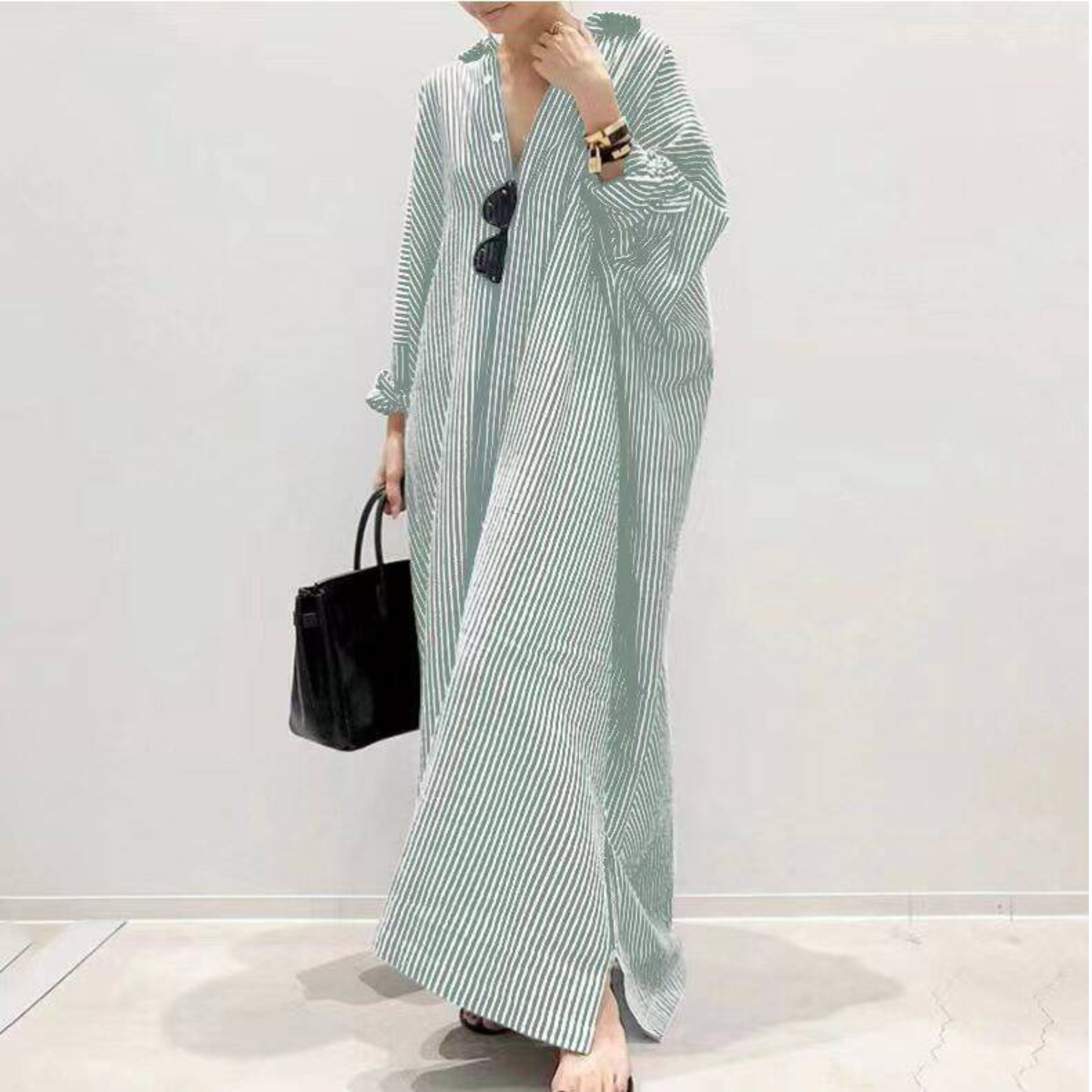 Linnaea - Everyday Stripped Women Maxi Dress