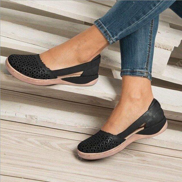 Women's Cutout Slip-On Comfort Sandals for Everyday Wear