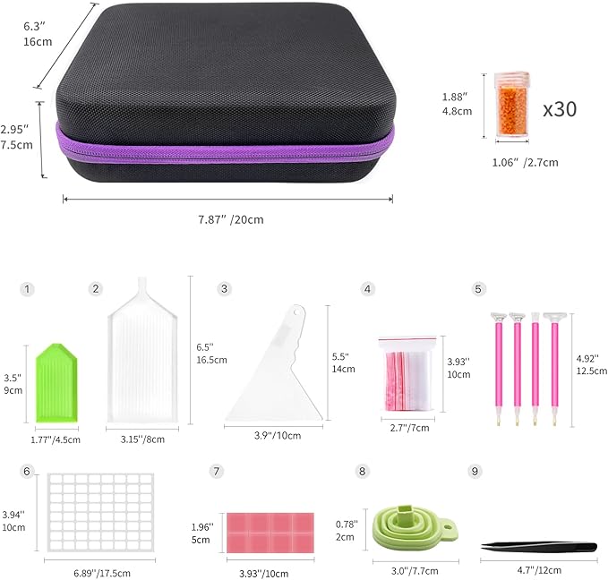 GlitterPen - diamantmalingsværktøj med dekorativ blomsterholder
