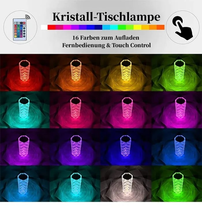 GlowCrystal - LED Table Lamp