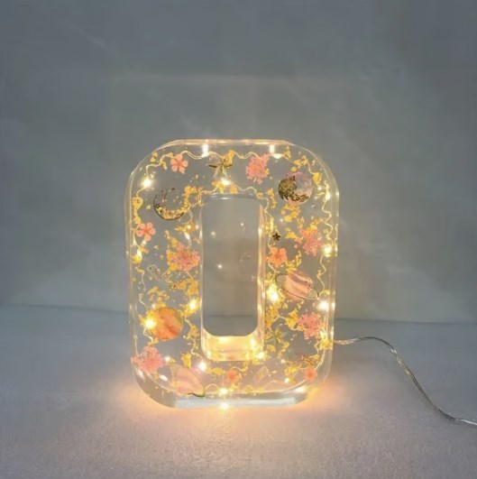 LunaBlossom - Floral LED Letter Lamp Personalized Decorative Light for Home Decor
