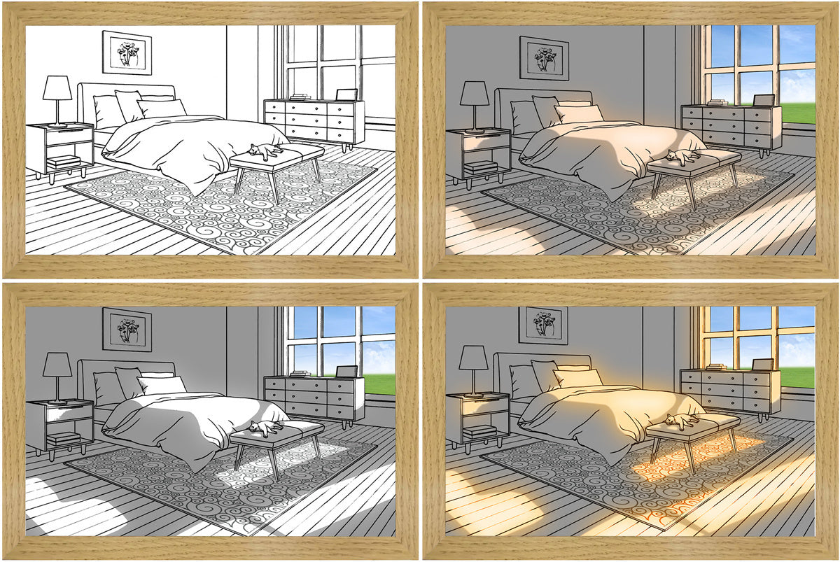 LED Picture Frame Lamp for Modern Home and Bedroom Decor