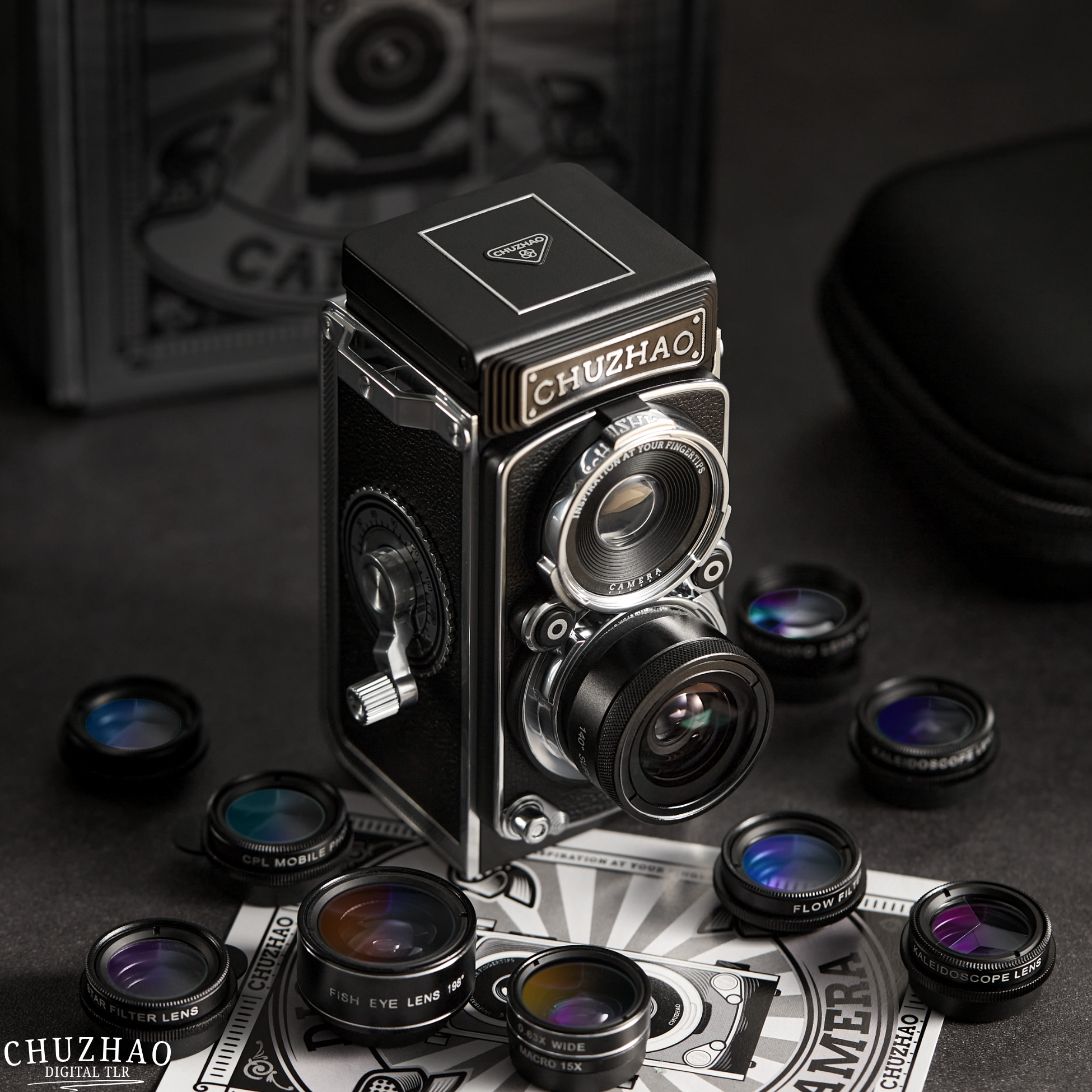 LuminaVue TLR 2.0 — Retro Camera Phone Lens Kit