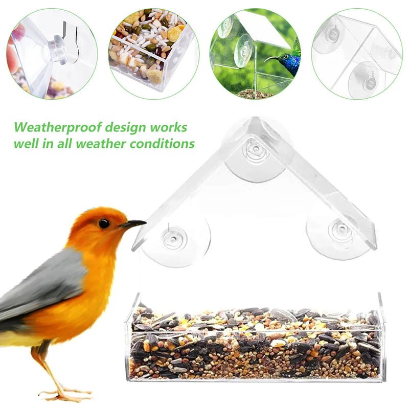 BirdView - Clear Window Bird Feeder