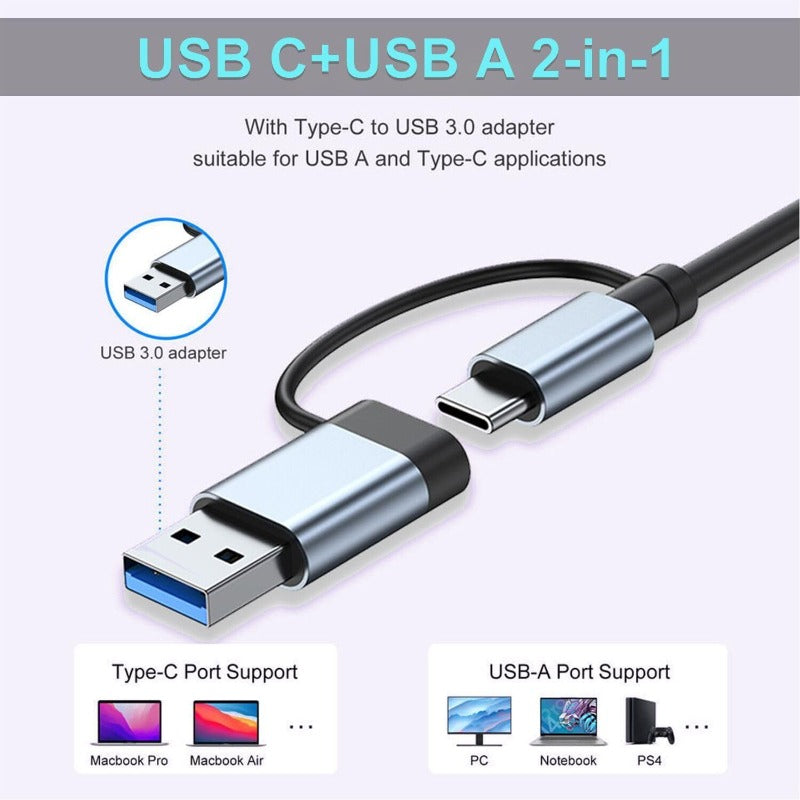 DockPro - 8-in-1 USB-C Laptop Docking Station Hub