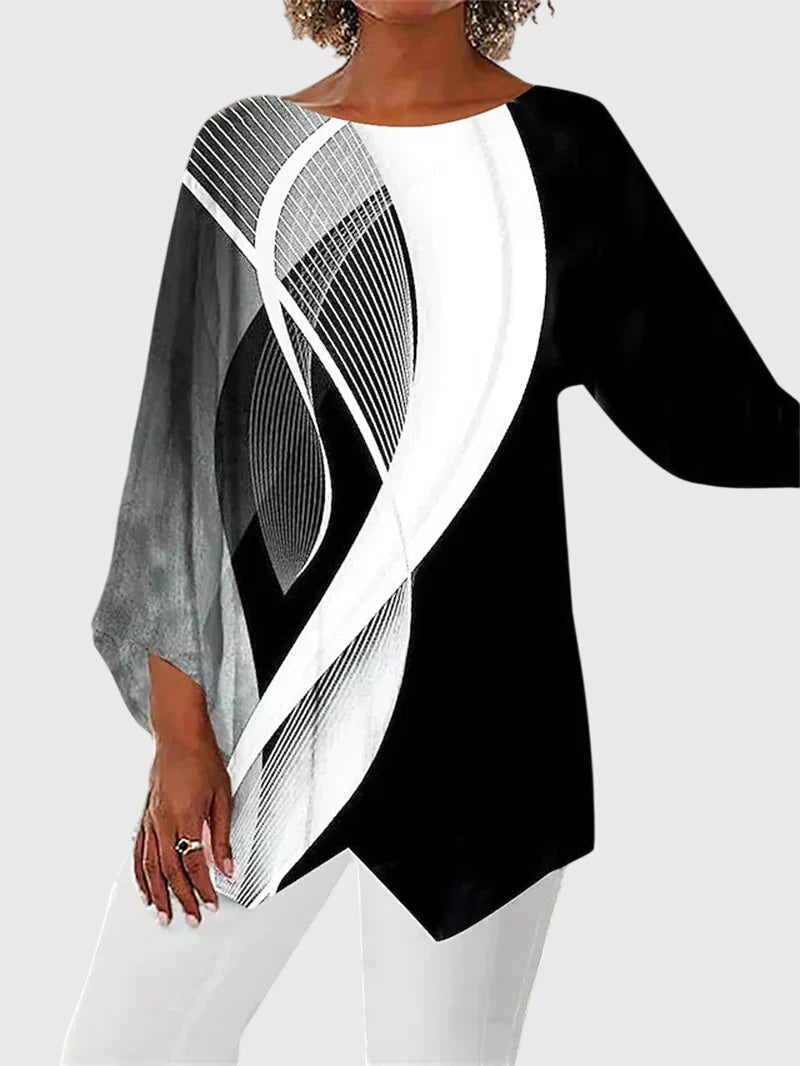 Avery - Elegant top med rund hals