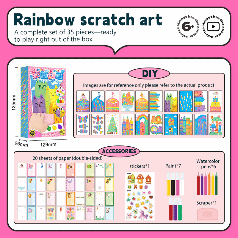 MagicScratch - Rainbow Scratch Art Kit