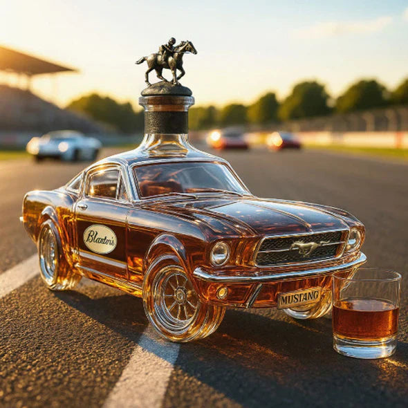Elegant Mustang - Car-Inspired Whiskey Bottle Display