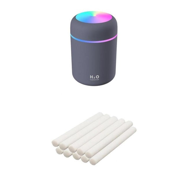 USB Cool Mist Humidifier with LED Light for Bedroom and Desk