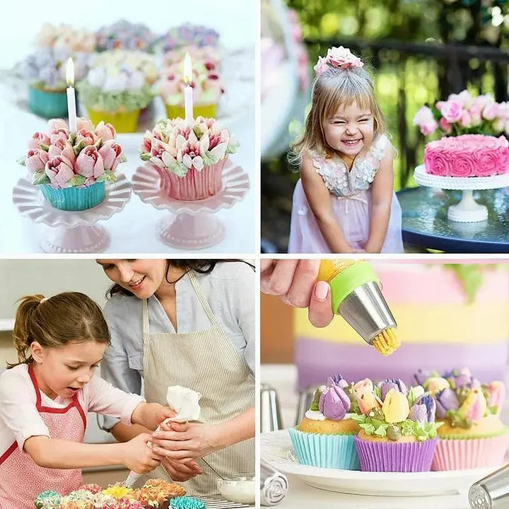 BloomCrest — Russian Piping Tips Set for Floral Cake and Cupcake Decorating