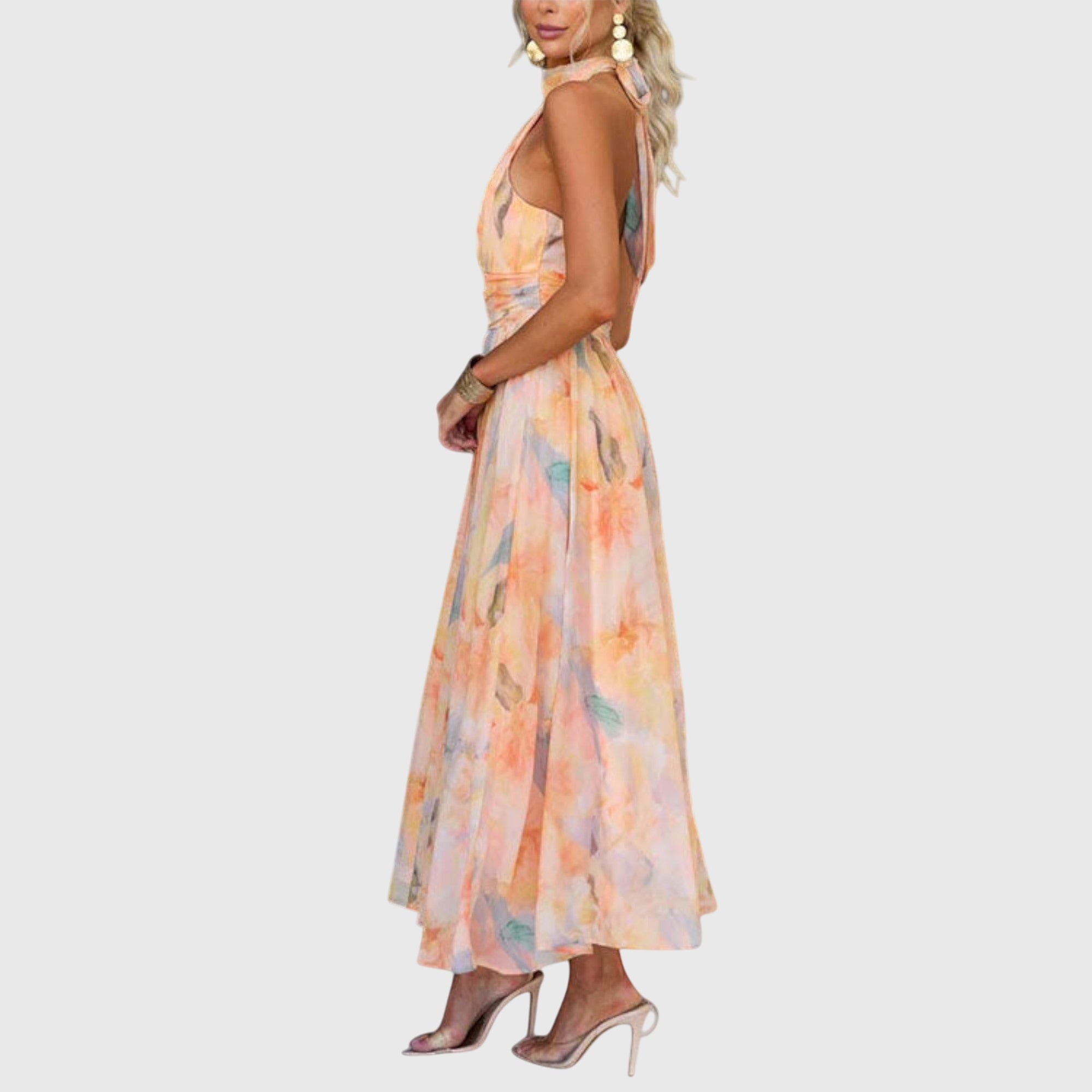 Halter - Elegantní dámské maxi šaty