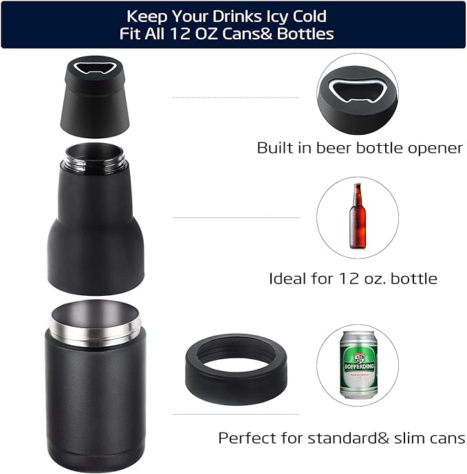 FrostyPop - Insulated Beer & Beverage Holder with Bottle Opener
