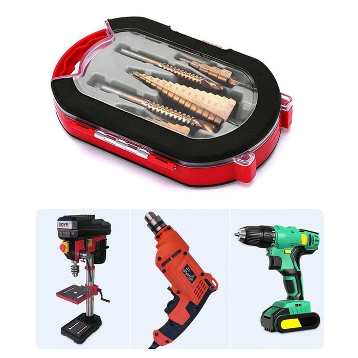 StepPro - Titanium Step Drill Bit Set
