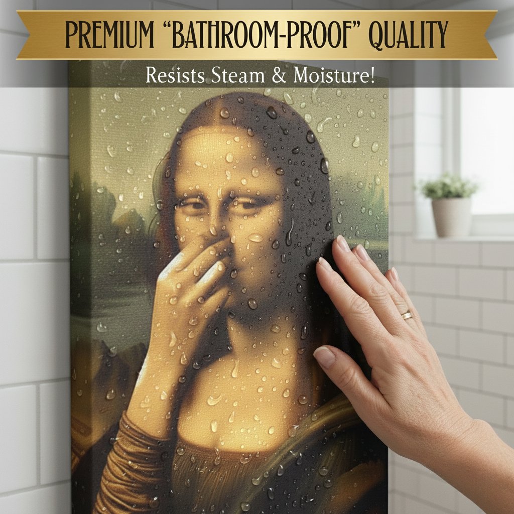 SmirkLisa - Funny Mona Lisa Wall Art for Modern Decor