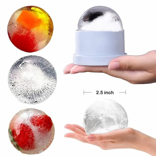 FrostVibe — forma na velké kulaté ledové koule do whiskey a koktejlů