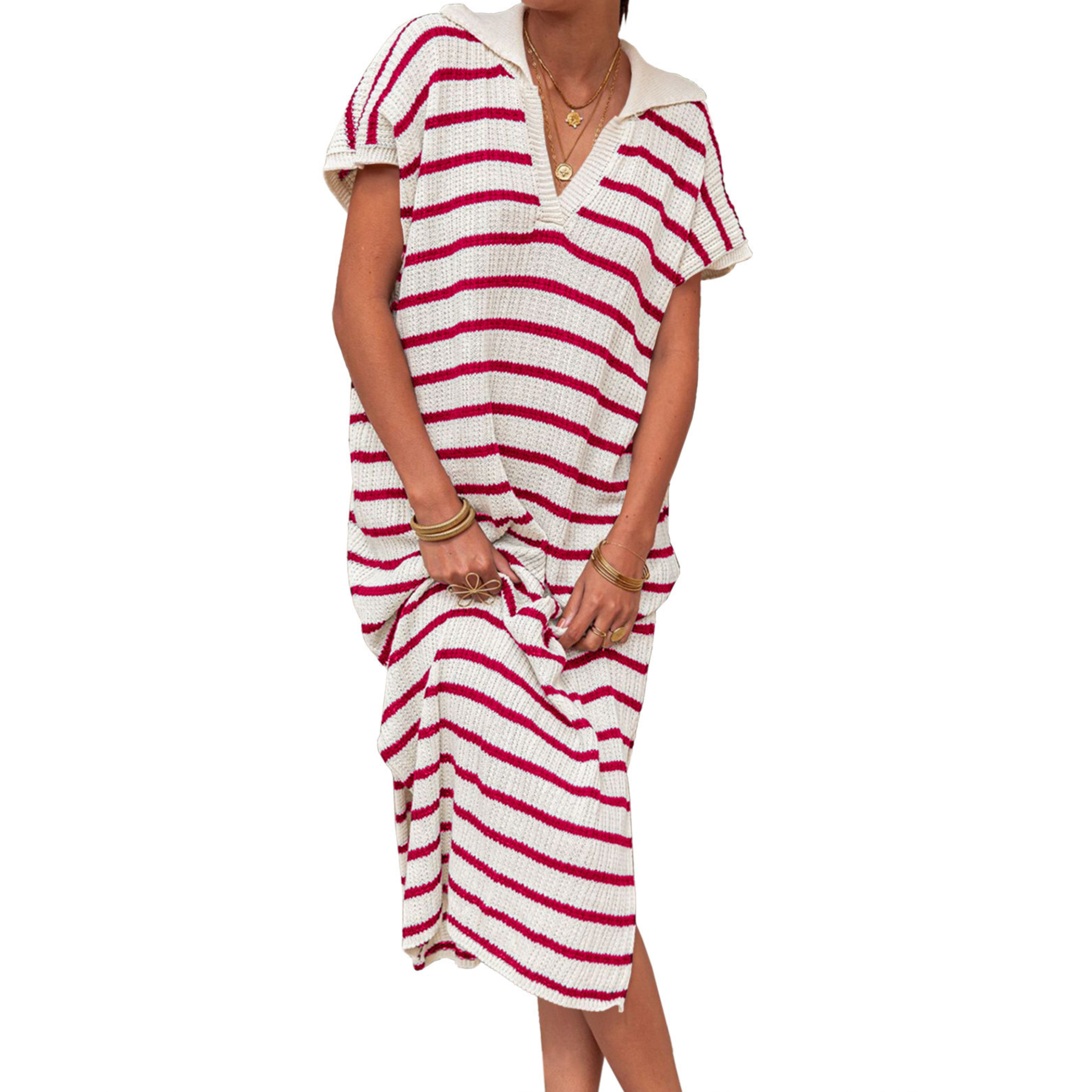 Odessa - Summer Graceful Slit Loose Women Maxi Dress