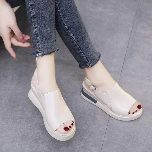 Women's Platform Comfort Sandals with Adjustable Straps