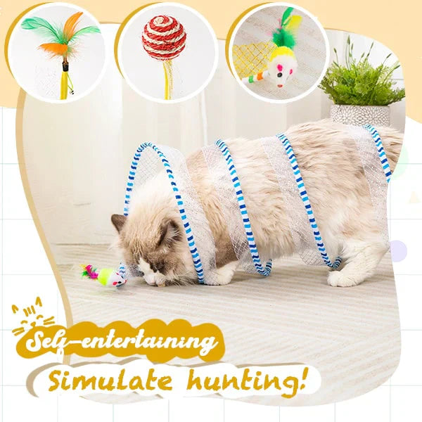 PlayTime - Interactive Cat Coil Tunnel Toy