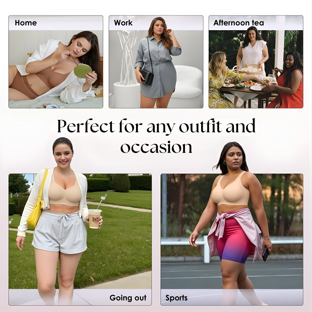 Wirefree Support Bra with 4-Layer Jelly Strip Design
