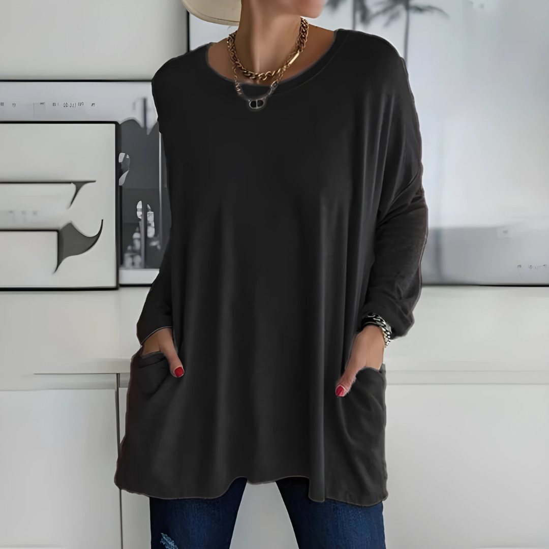 Isabella - Volný top s dlouhým rukávem