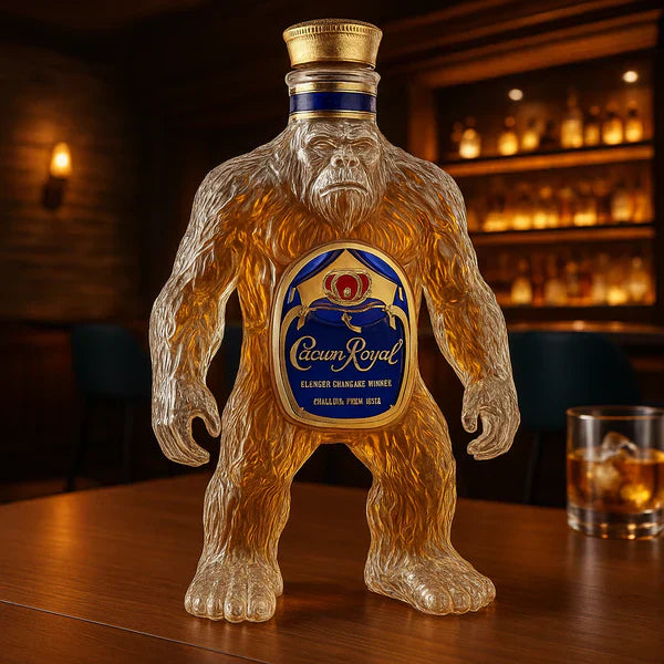 Sochařsky tvarovaná karafa na whisky Bigfoot pro vystavení lahve