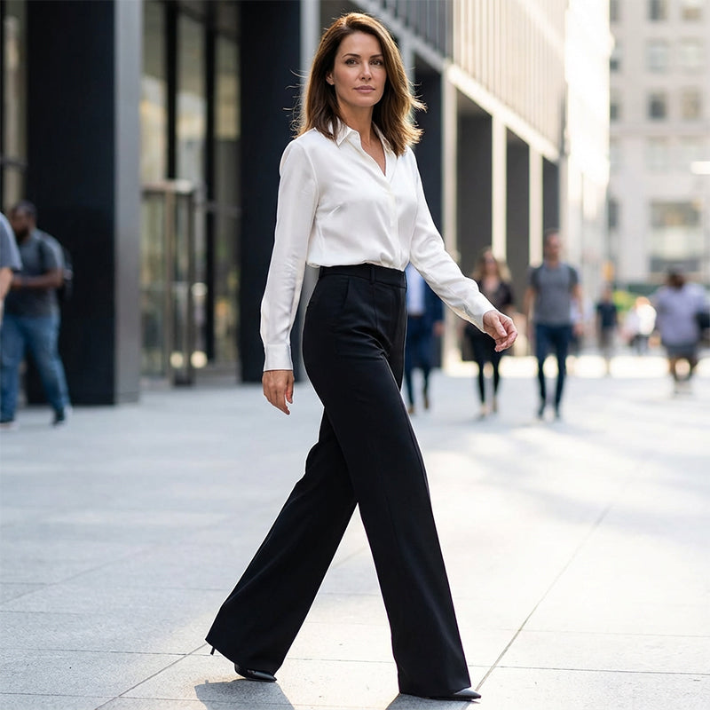 Elysia Palazzo-Hose mit weitem Bein | Hoch geschnitten, knitterarm, für Damen