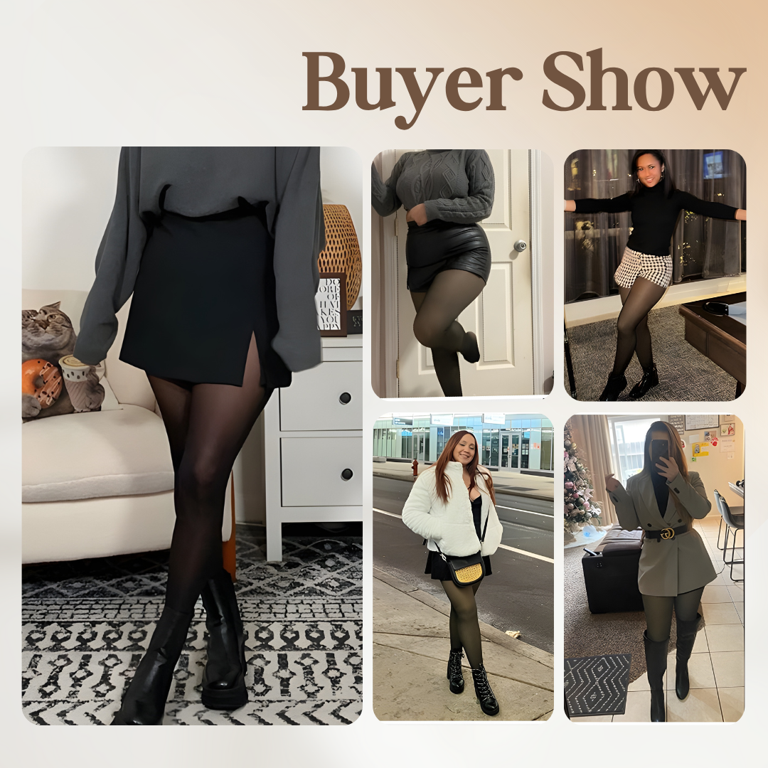 Sheer-Look Winter Tights with Inner Coverage