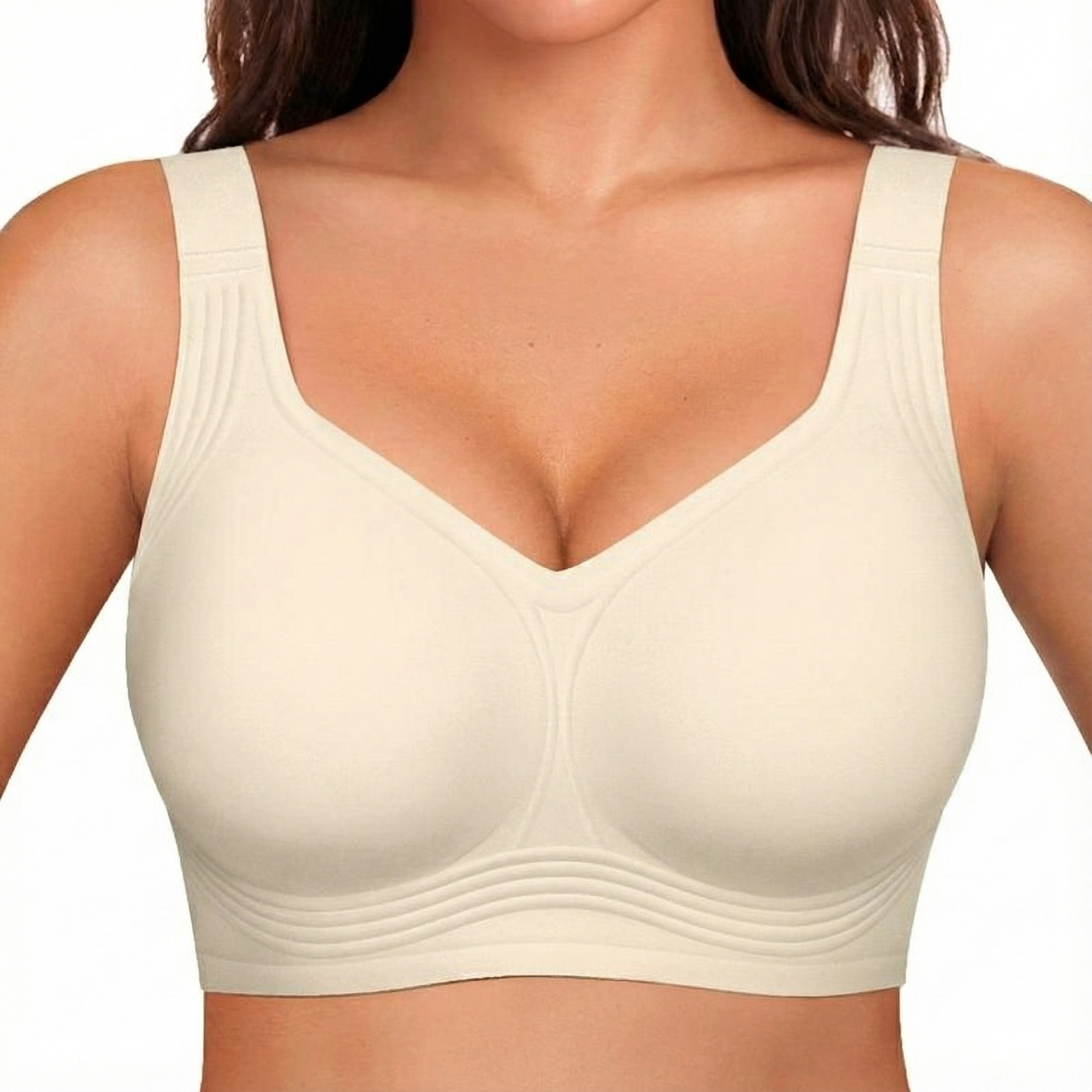 Wirefree Support Bra with 4-Layer Jelly Strip Design