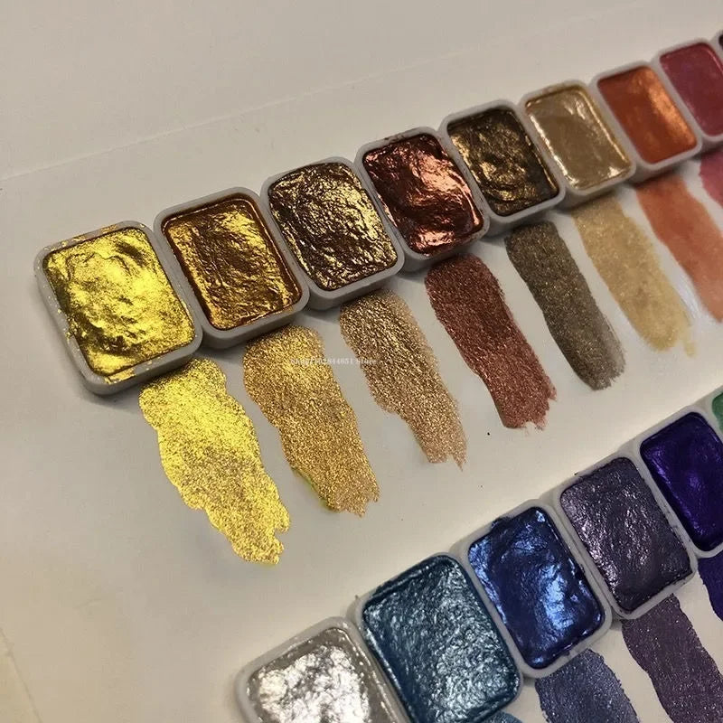 Kolorful Pearl Pigments – Shimmer Watercolor Paint Set