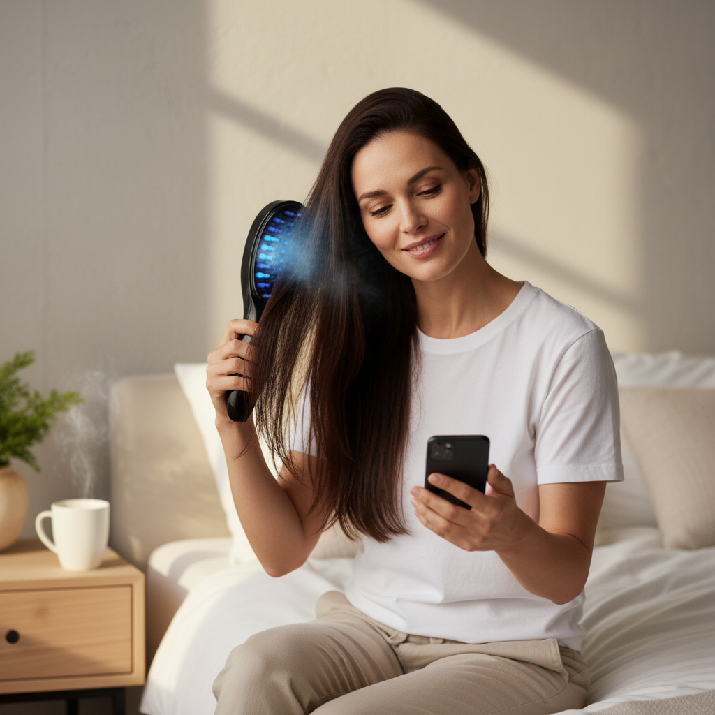 ScalpGlow – LED masážní kartáč na pokožku hlavy
