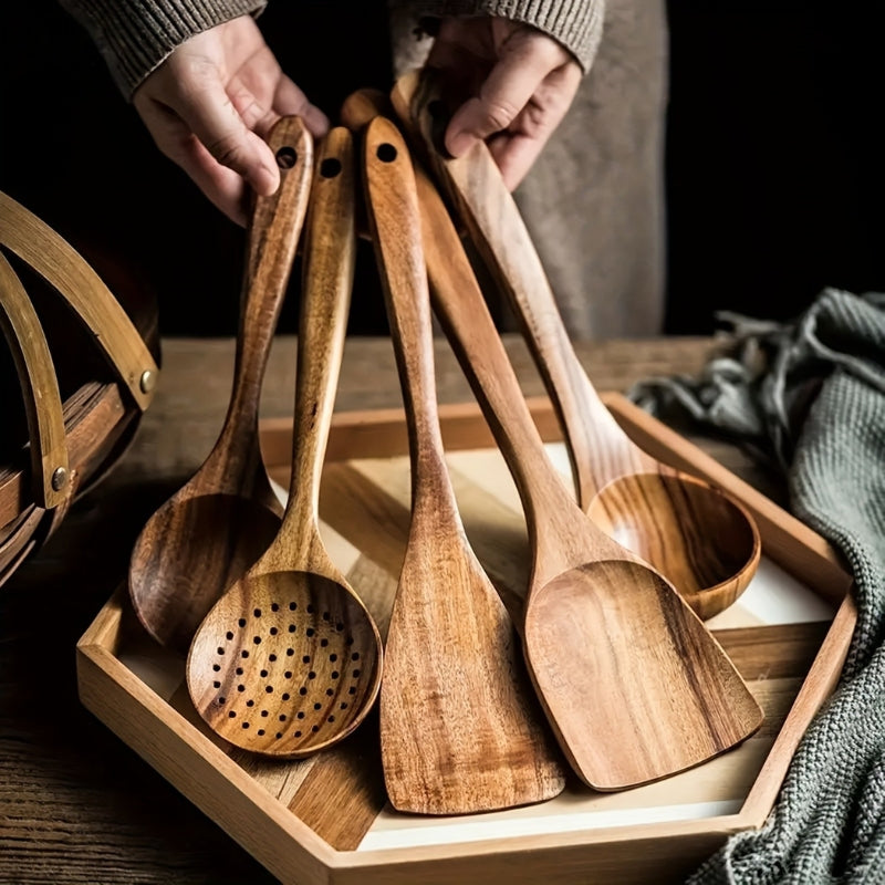 NordicChef - 5dílná sada dřevěného kuchyňského náčiní