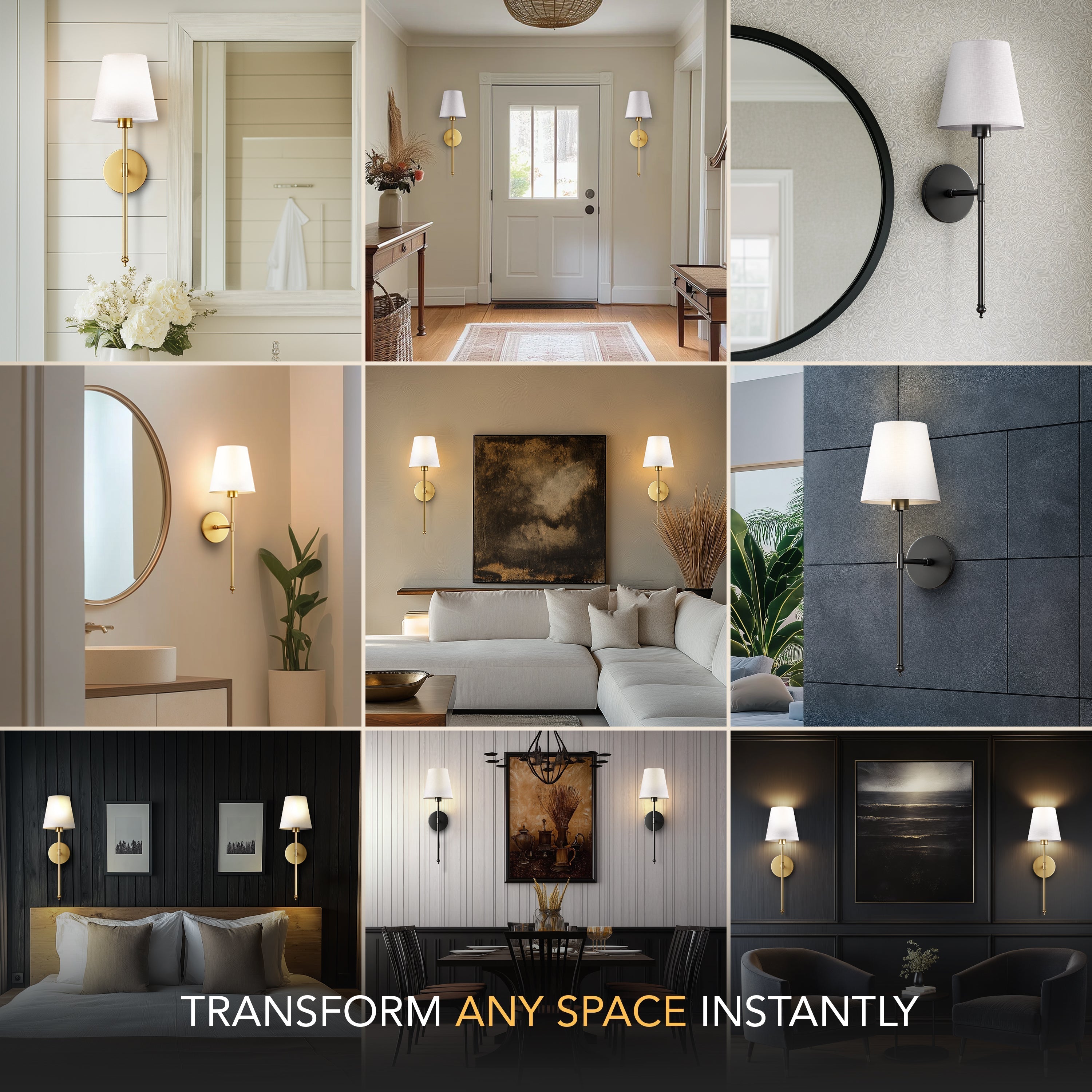 LuxeGlow – Bezdrátová nástěnná lampa (sconce)