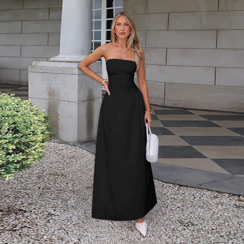 Tessie - Nadčasové jednoduché bandeau šaty na večírky